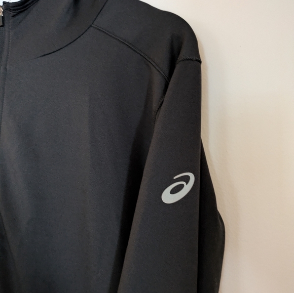 Asics Full Zip Hoodie w/ Thumb Holes Small Running Jacket w/ Pockets Windbreaker - Picture 3 of 5